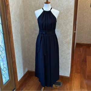 Elegant Black Halter Maxi Dress